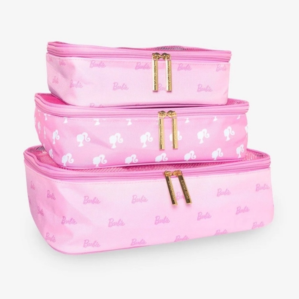 NEW NIP Posh Peanut Pastel Barbie™ Travel Cubes Set of 3 gorgeous! Must have!🩷